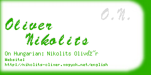 oliver nikolits business card